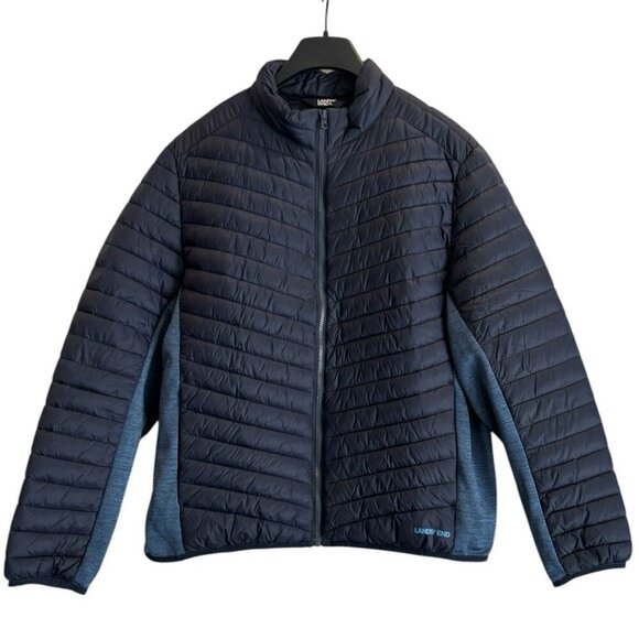 Land’s End Ultralight Packable‎ Jacket | Blue Windbreaker Men’s Size L - Picture 1 of 4